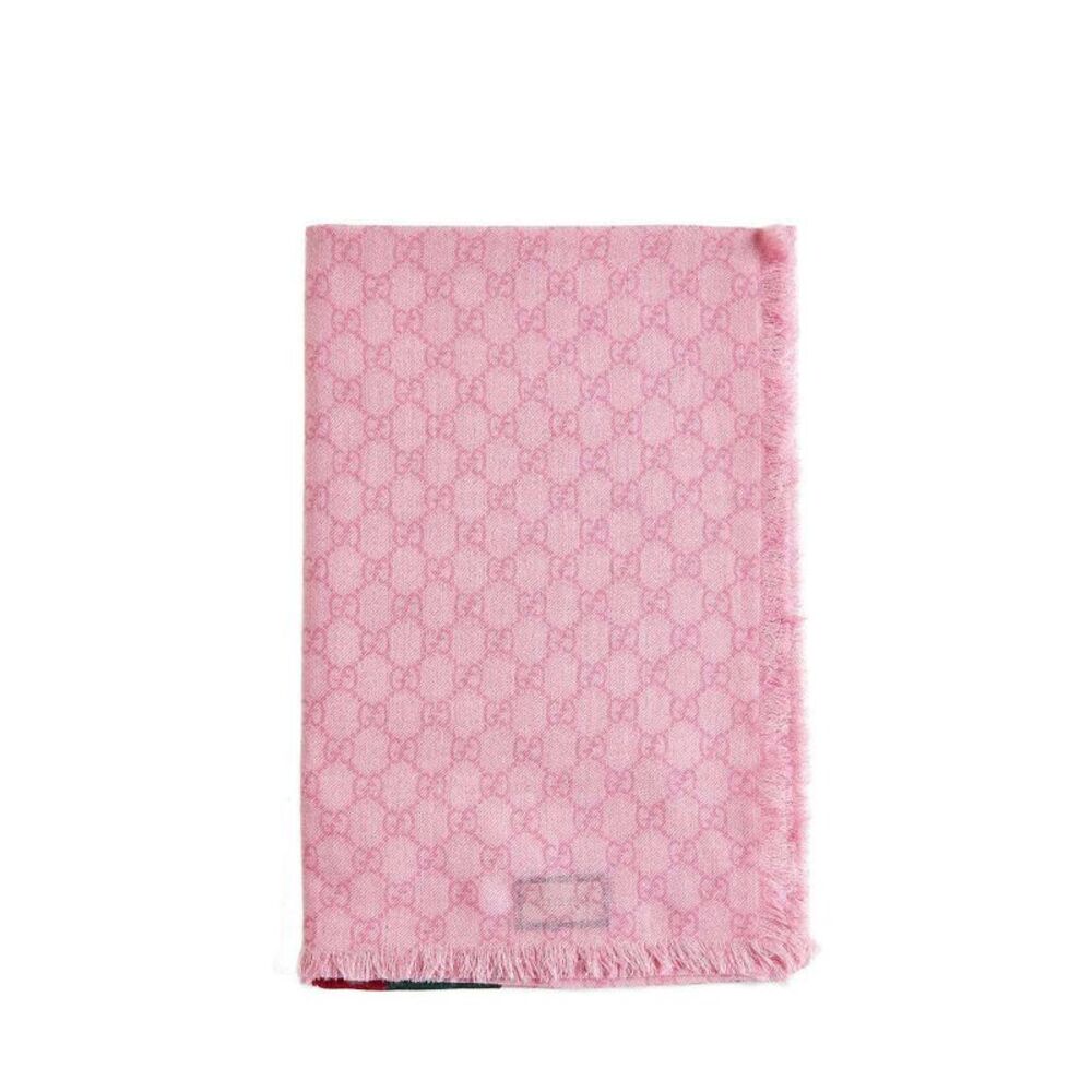 Gucci Men Gg Wool Scarf